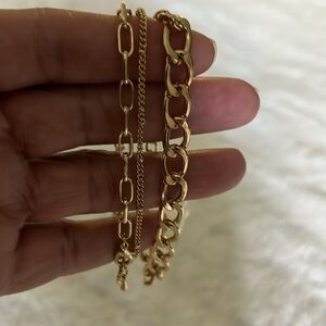 Layered Gold Bracelet Stack NWOT
